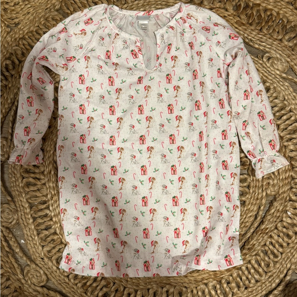 Edgehill Collection Pink and White Dog Gift Print Dress‎